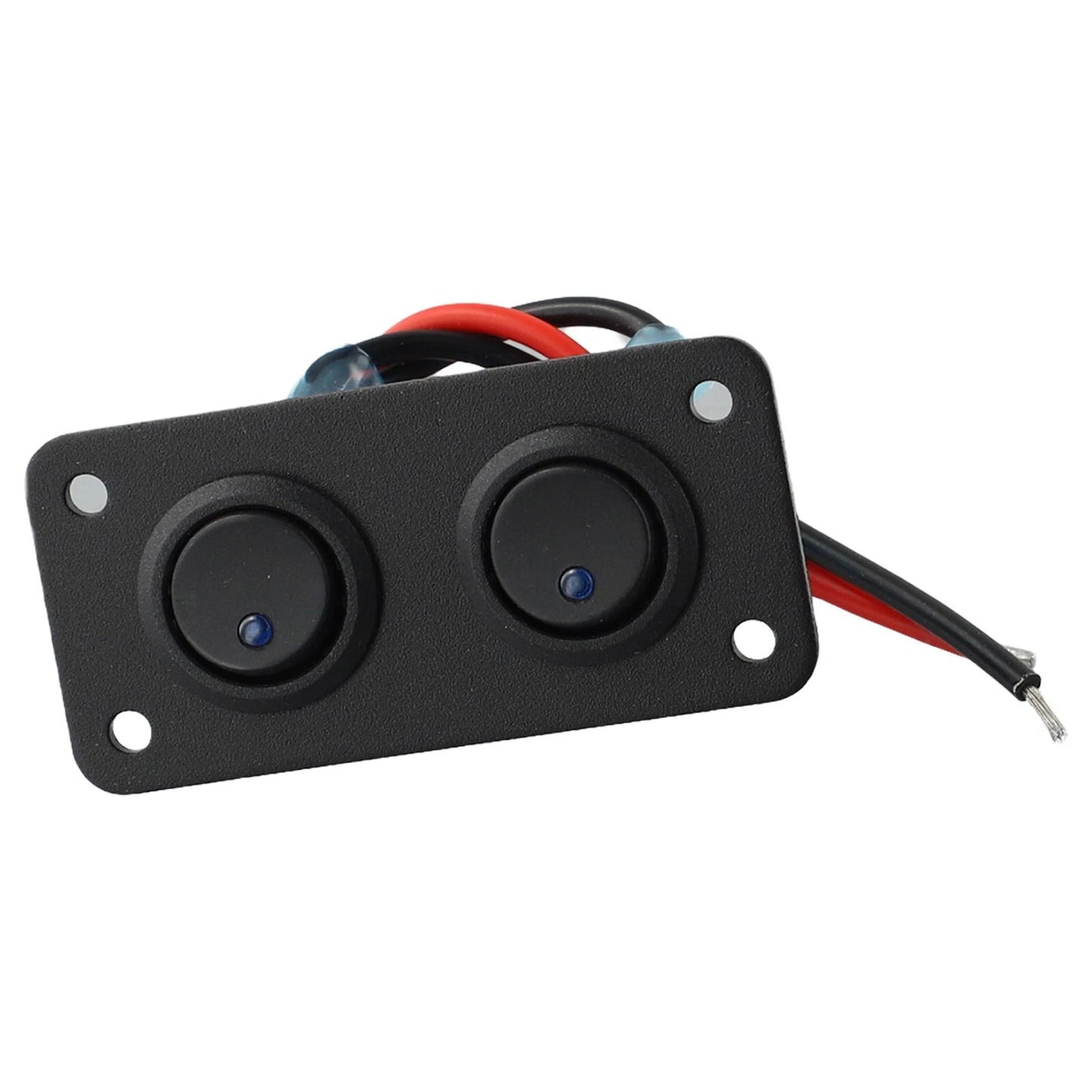 2 x Rocker Toggle Switch Panel for Car RV Truck 12V Blue LED