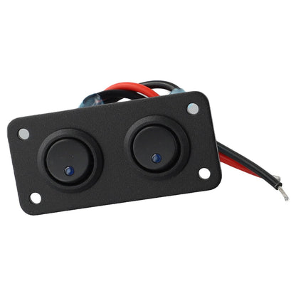 2 x Rocker Toggle Switch Panel for Car RV Truck 12V Blue LED
