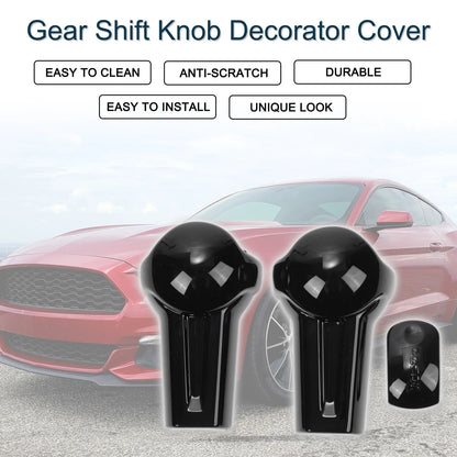 Gear Shift Knob Cover for Ford Mustang 2015-2023 Black Console Decorator
