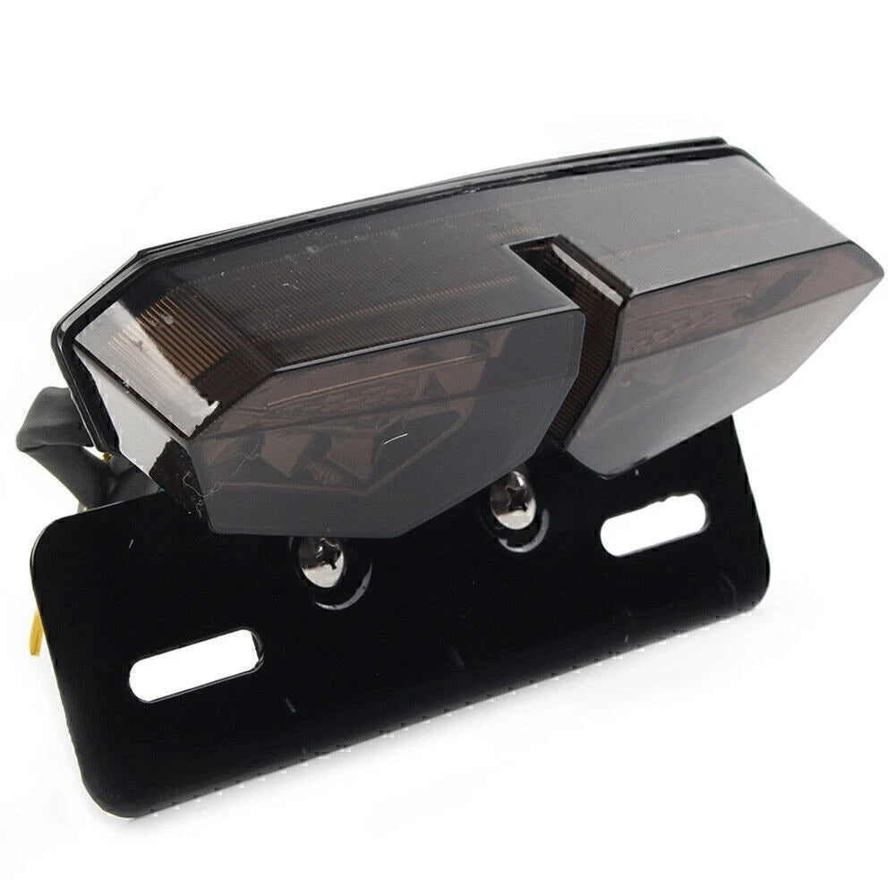 Red Tail Light Turn Signal Brake License Plate Holder for Motorcycle