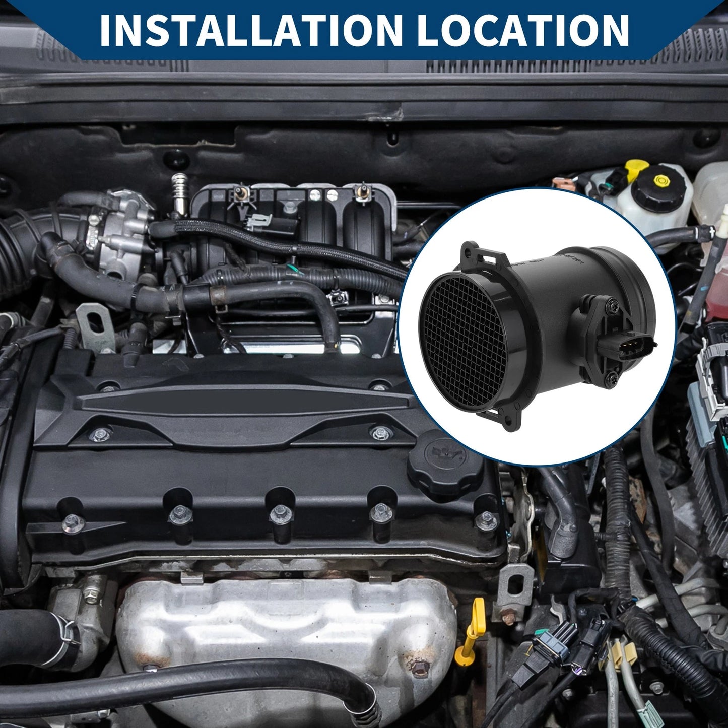 Mass Air Flow Sensor Assembly Black for Porsche Boxster (2004 - 2008)