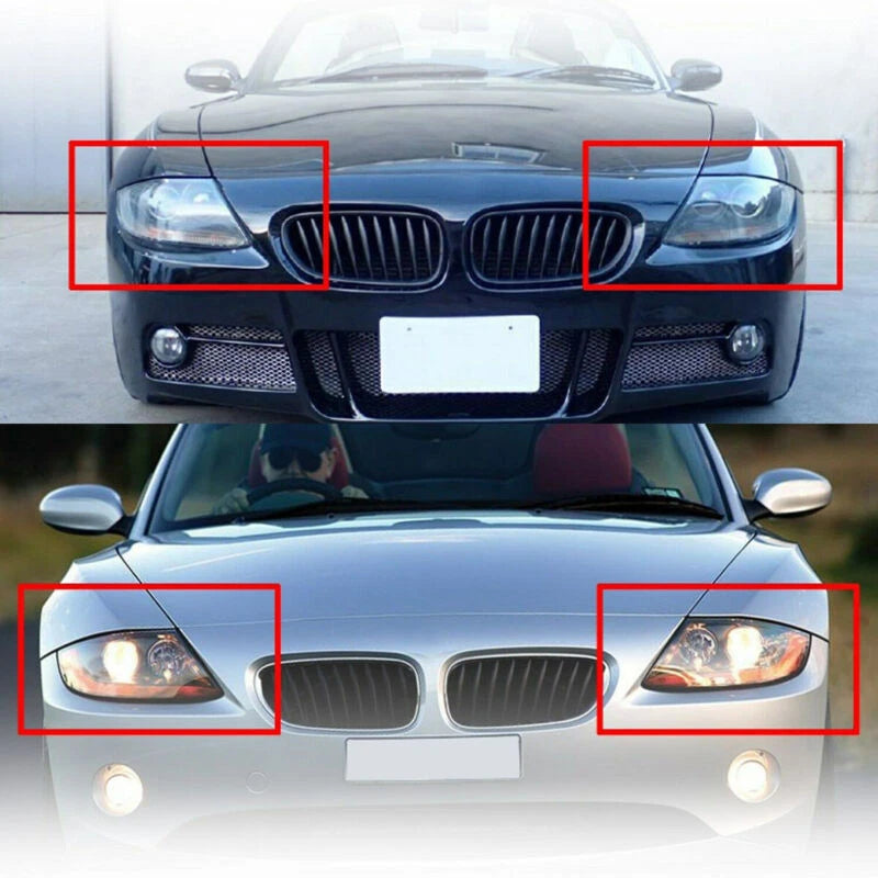 2 x Headlight Covers for BMW Z4 E85 (2003-2008) - Clear Headlamp Lens