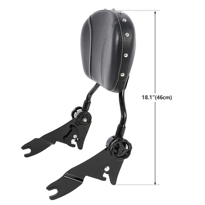 Passenger Backrest Sissy Bar for Harley Street Glide (2009-2024) Black