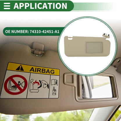 Sun Visor for Toyota RAV4 2006-2008 with Mirror (2 x)