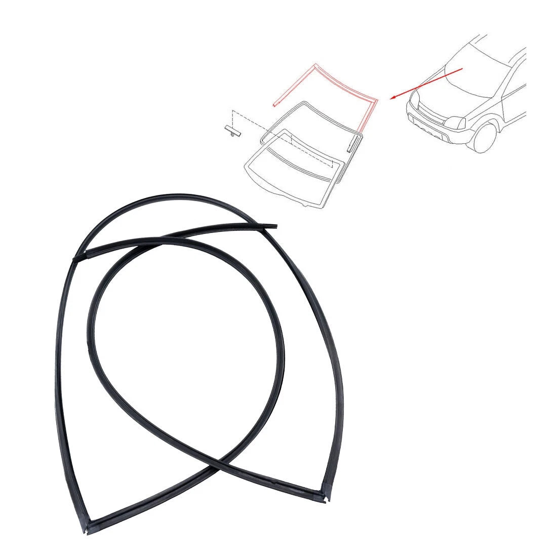 Front Upper Windshield Moulding for Nissan X-Trail T30 2000-2012
