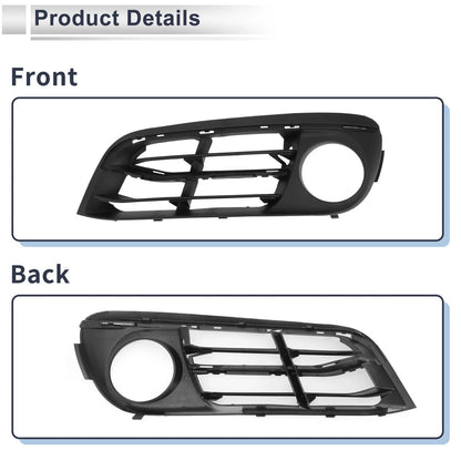 Front Left Fog Light Grill for BMW 528i (2014-2016) - 1 x Black Lens