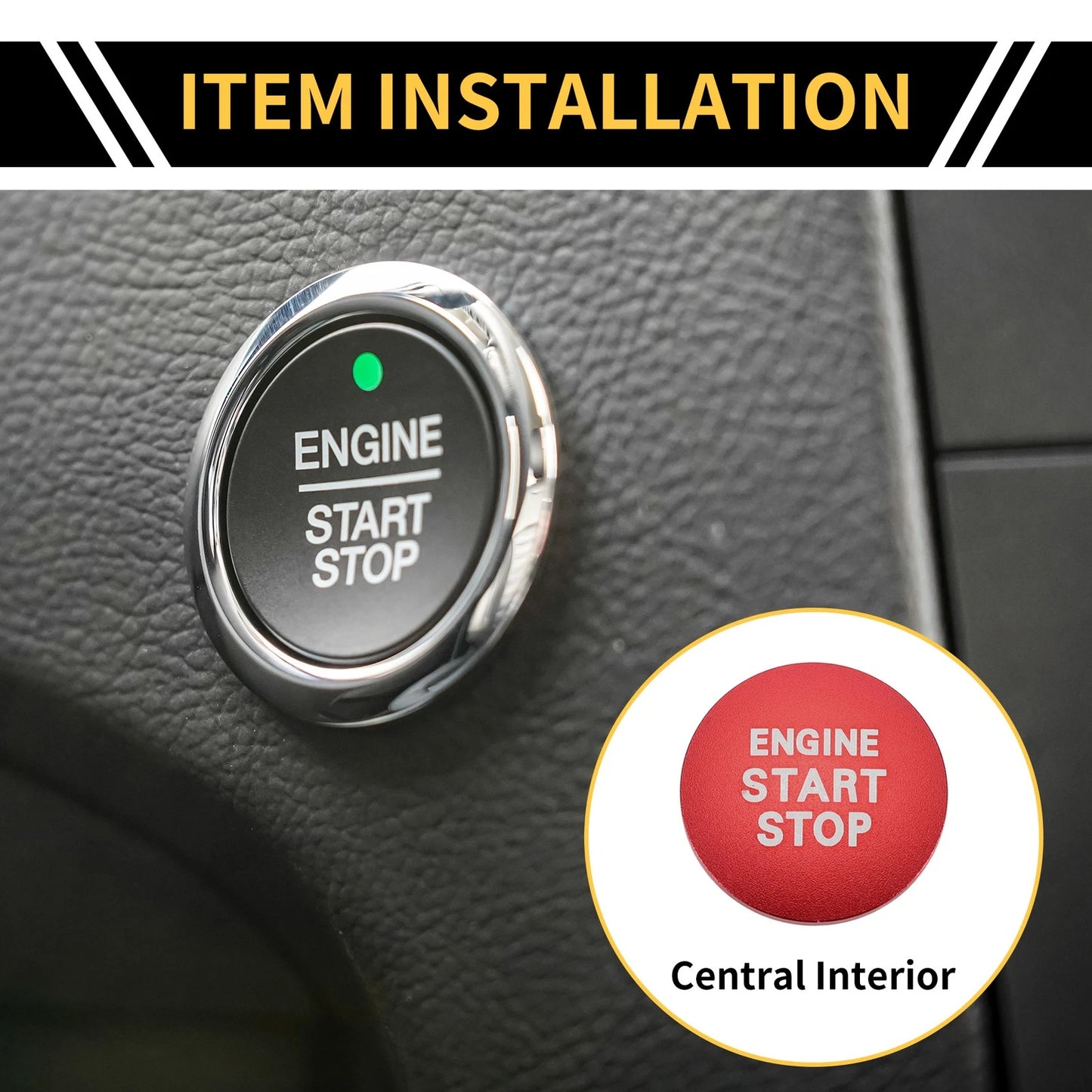 Engine Start Stop Button Switch Knob Cover for Toyota Tacoma (2016–2023)
