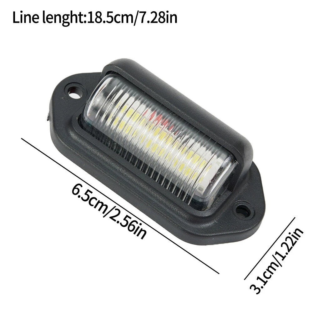 LED License Plate Light Lamp Bulbs 12V 1.2W 2 x Screw Set for Car