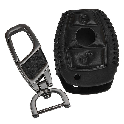 Black PU Leather Car Keychain Cover Case for Benz A B C E G CLA CLS GLA GLC