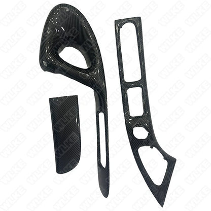 RHD Carbon Fiber Interior Door Handle Panel Replace for Mazda RX-7 FD3S
