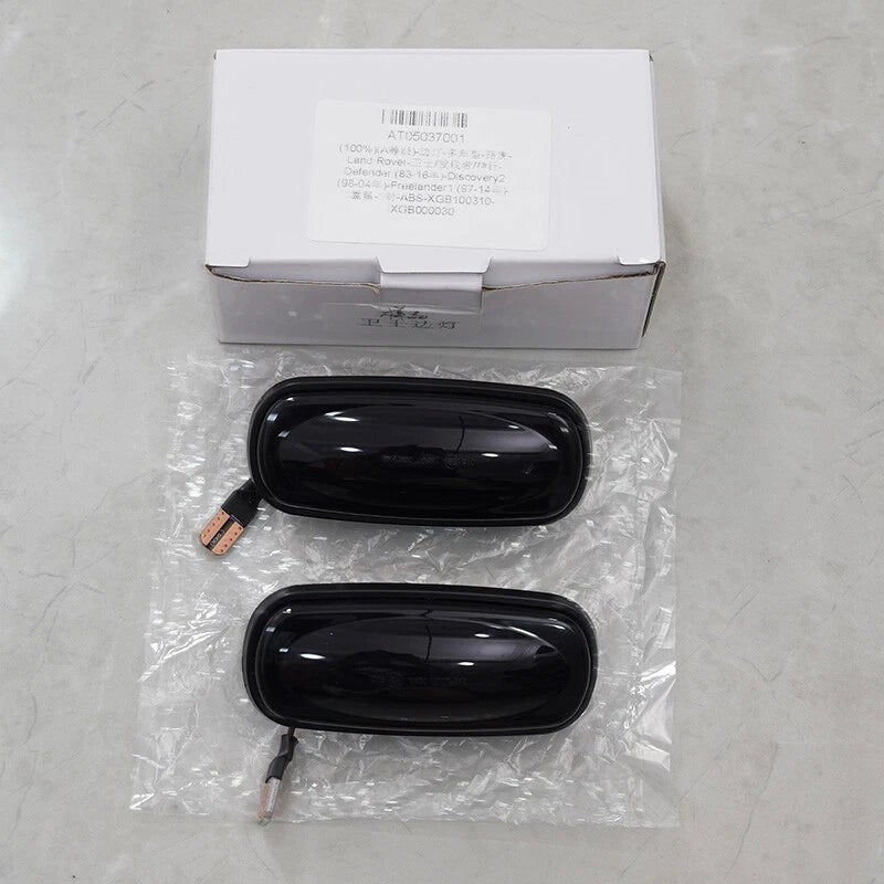 LED Side Marker Light Lamp Smoked for Land Rover Discovery, Defender, Freelander