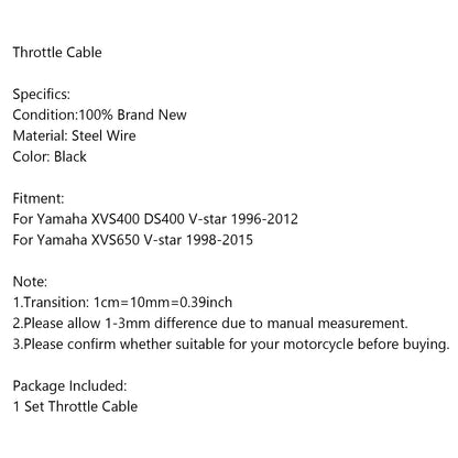 Throttle Cable for Yamaha XVS400 DS400 V-Star (1996-2012) & XVS650 V-Star (1998-2015)