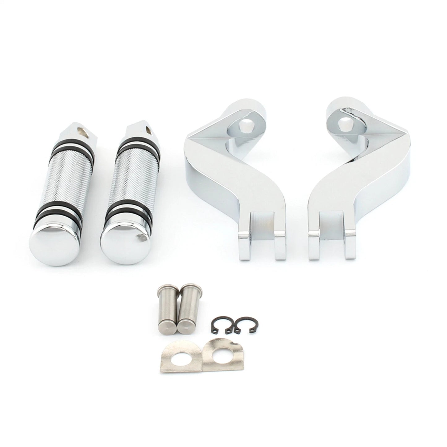 Chrome Rear Foot Pedals Bracket Mount Kit for Harley Davidson Touring (1993-2023)