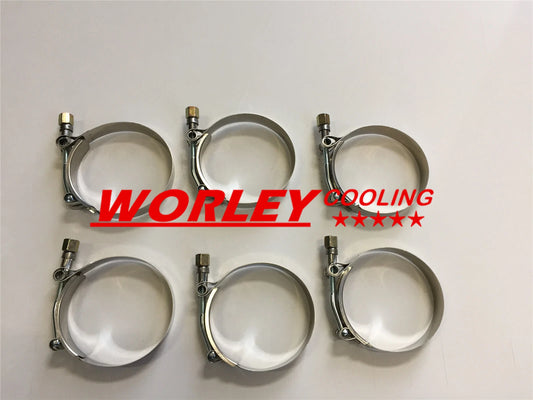 2 x 2.25" Stainless Steel T-Bolt Hose Clamps for QLD (63-70mm)
