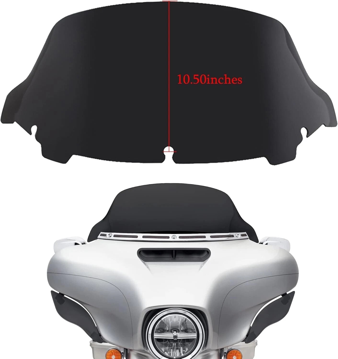 10.5" Windshield for Harley Street Glide, Electra Glide (2014-2022)