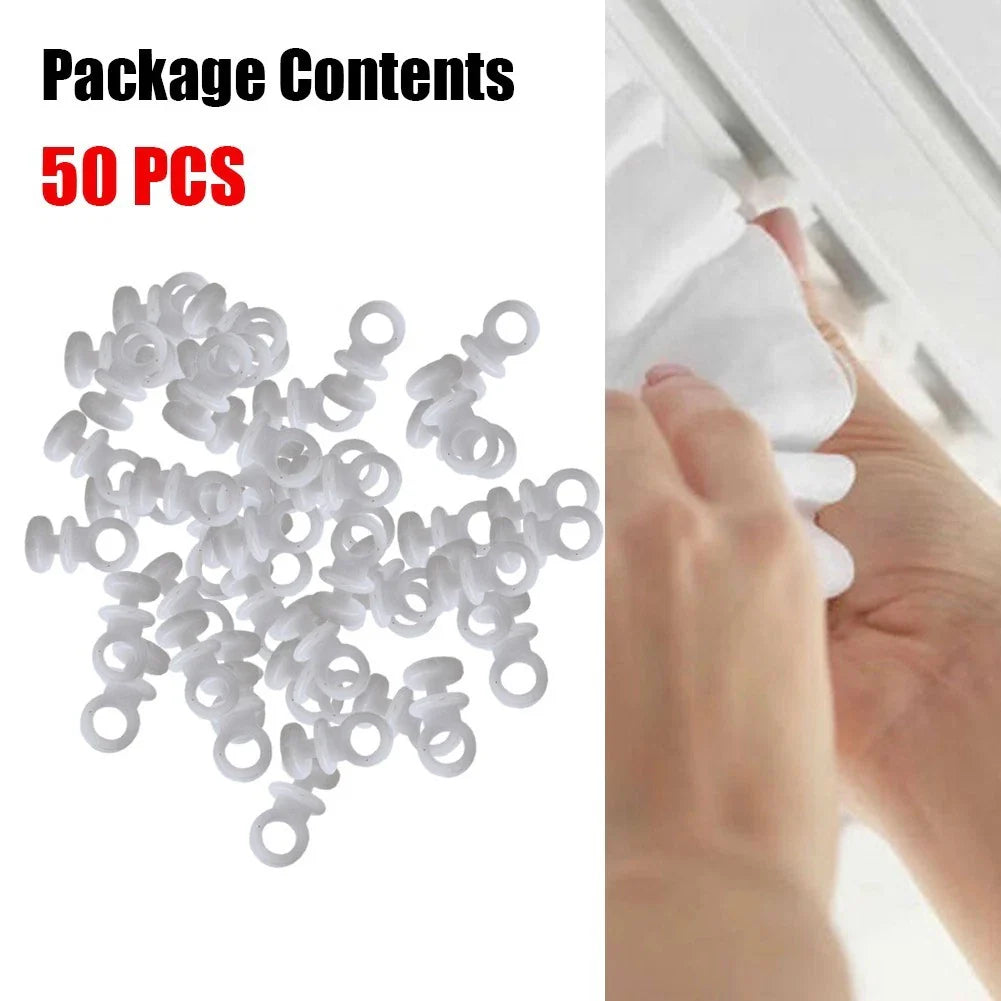 Curtain Track Hooks Runner Plastic for Camper Van/Caravan/Boat