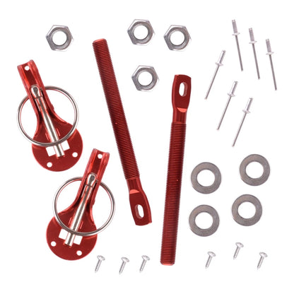 Universal Alloy Hood Pin Lock Latch for Racing Sport Car - Red