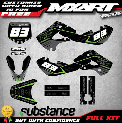 Graphics Full Kit for Kawasaki KLX 110 Stickers (2000-2009)