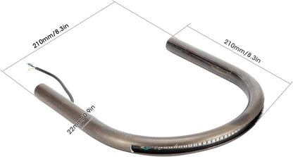 210mm Motorcycle Cafe Racer Rear Frame Hoop Seat Loop LED Light