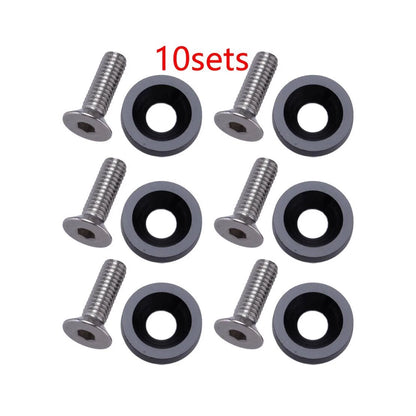 10 x Black JDM Engine Bay Dress Up Kit Fender Washers & M6 Bolts
