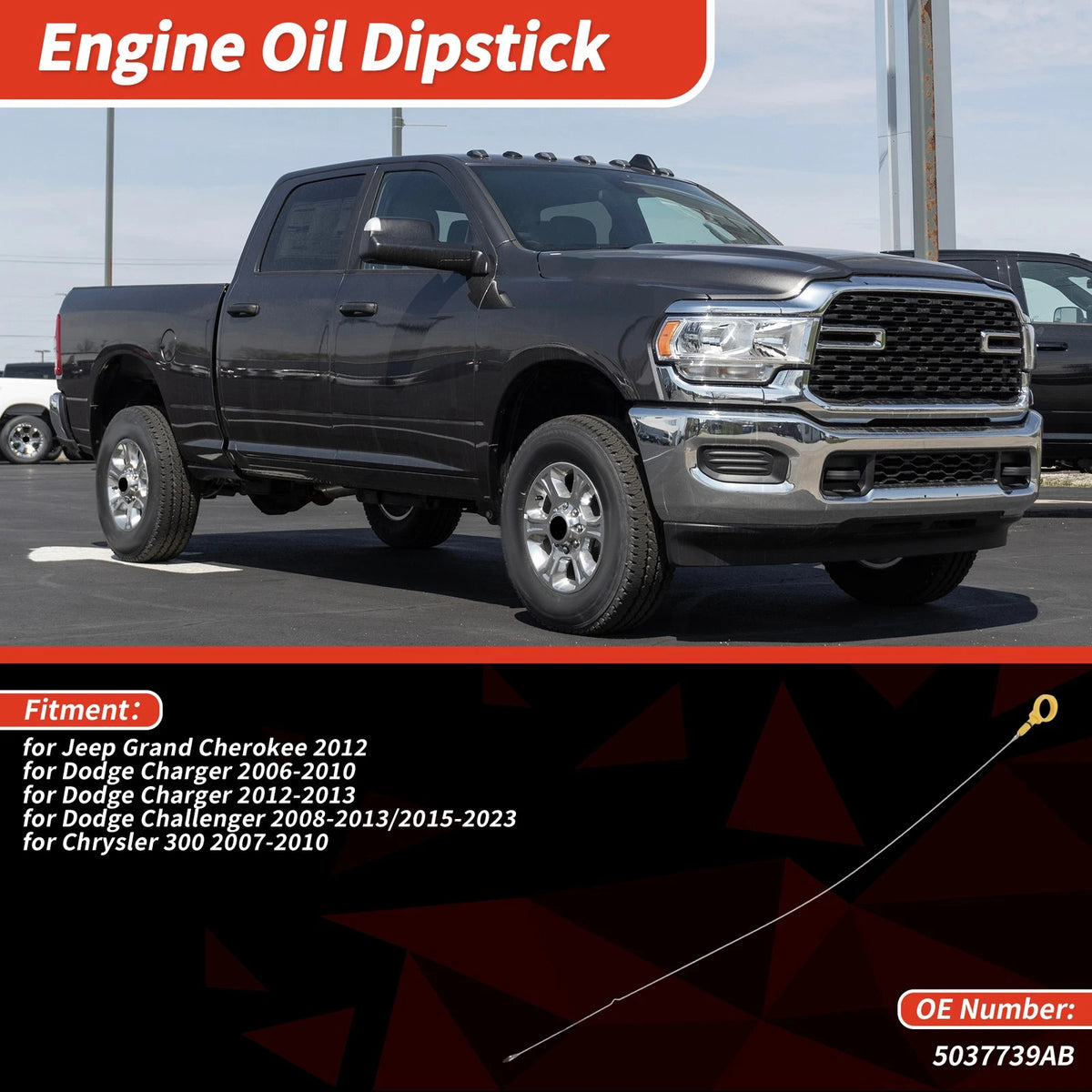 Oil Dipstick Yellow 1Pc for Jeep Grand Cherokee