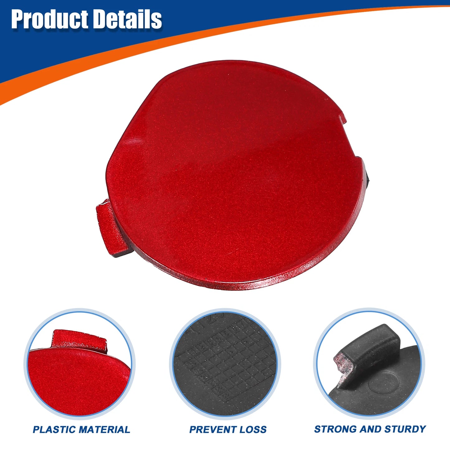 Red Front Bumper Tow Hook Cover for Mazda 6 Atenza (2018-2021)