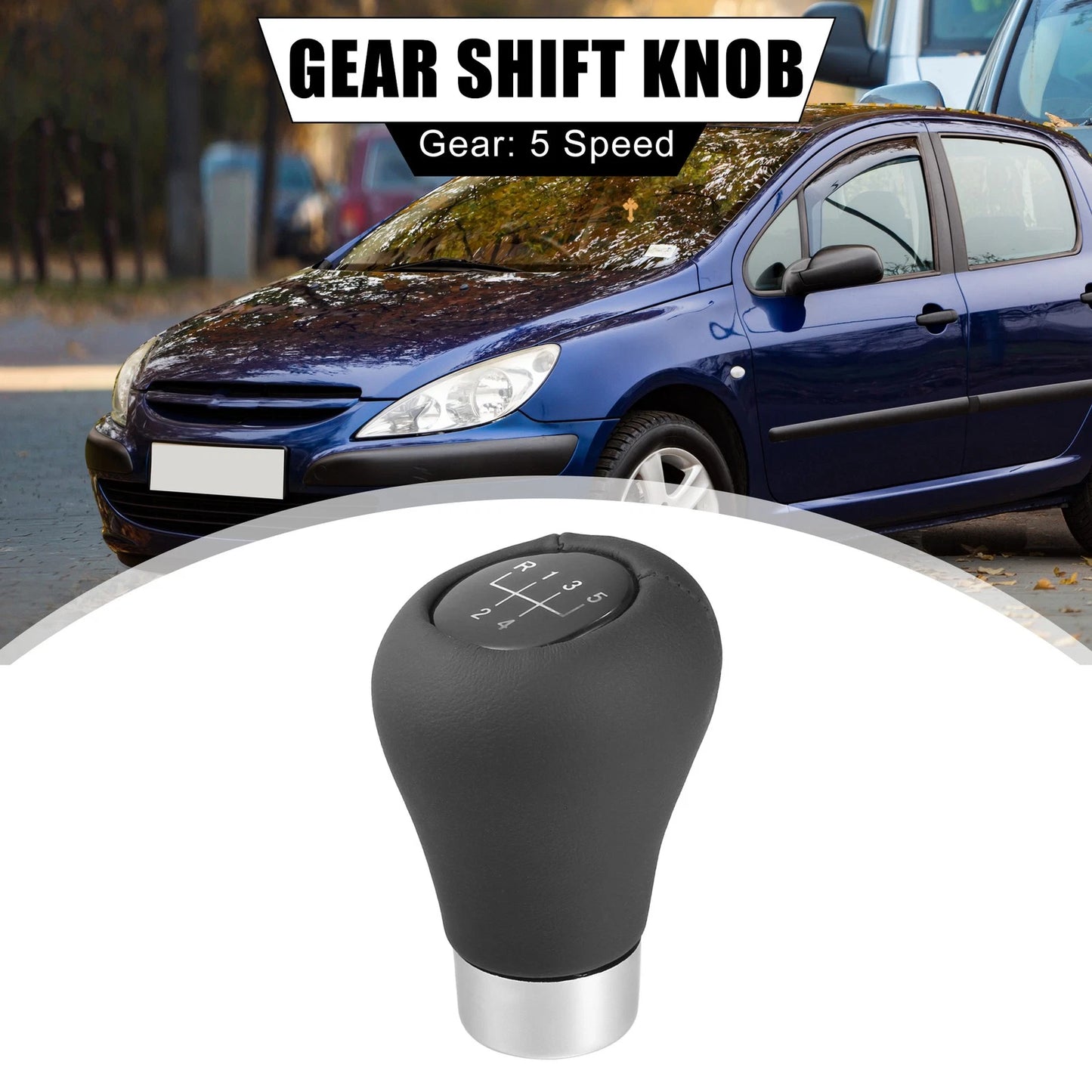 5 Speed Gear Shift Knob Head Black Silver for BMW 1 3 5 6 Series