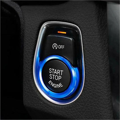 Blue Engine Start Stop Button Ring Cover for BMW 1/2/3 Series F20 F21 X1 F48