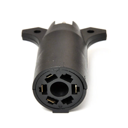 7 Way Round to 4 Pin Flat Trailer Light Adapter Plug Connector for RV