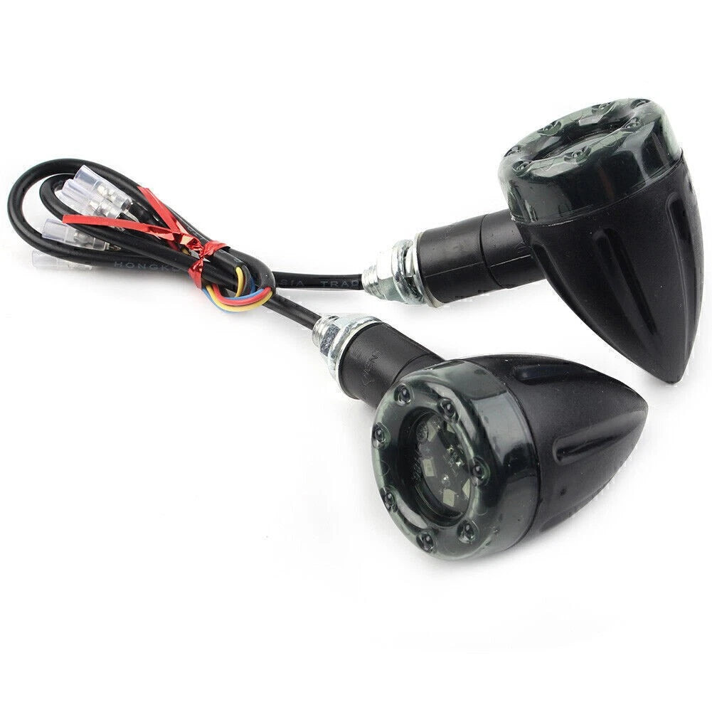 2 x Motorcycle LED Brake Blinker Turn Signal Tail Lights for Harley & Honda