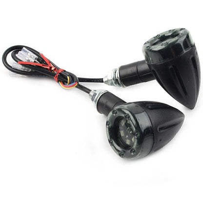 2 x Motorcycle LED Brake Blinker Turn Signal Tail Lights for Harley & Honda