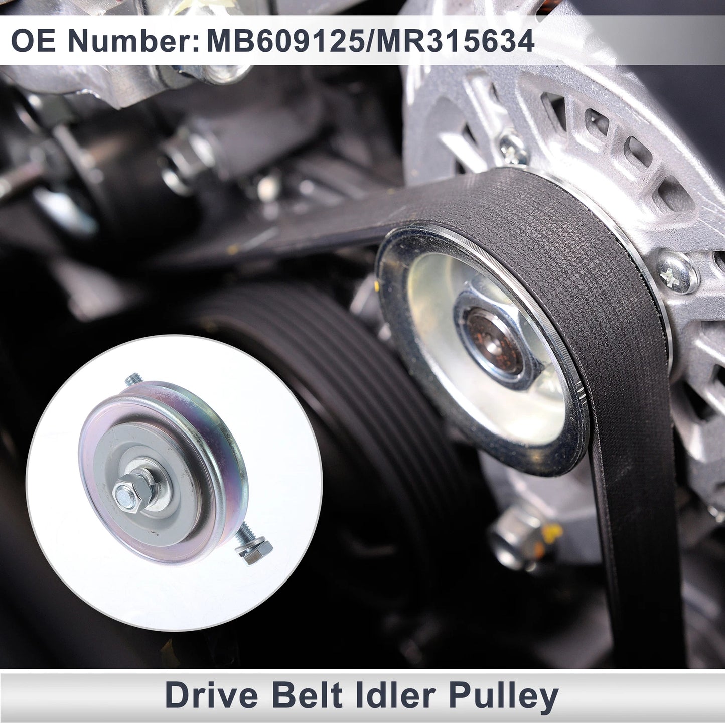 Drive Belt Idler Pulley for Mitsubishi Montero Sport (1997-2004) 1 Pc