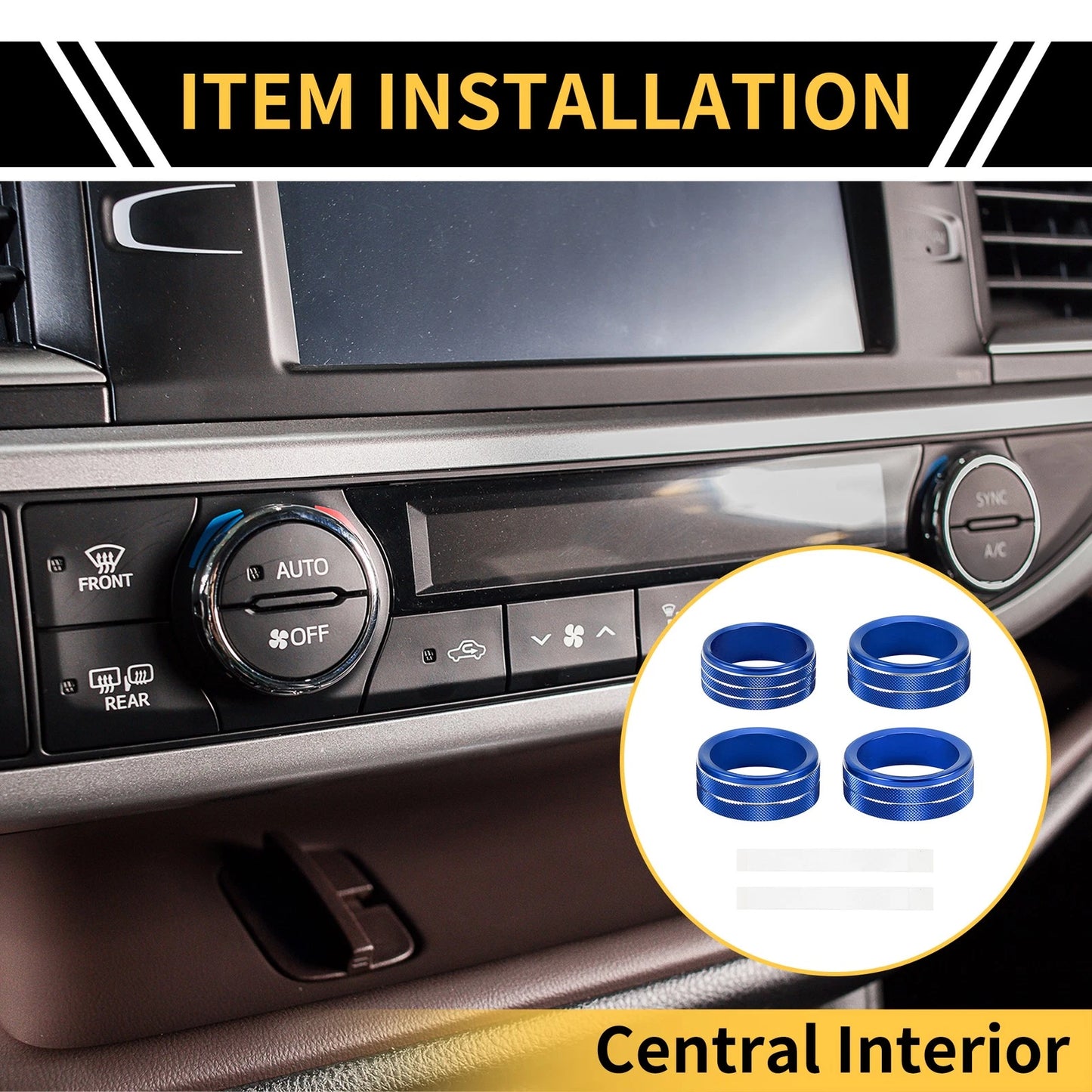 Air Conditioner Headlight Switch Knob Cover Ring for Jeep Gladiator (2019-2023)