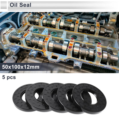Oil Seal / 50x100x12mm / Shaft Seal Nitrile Rubber 5 Pcs for Make Model