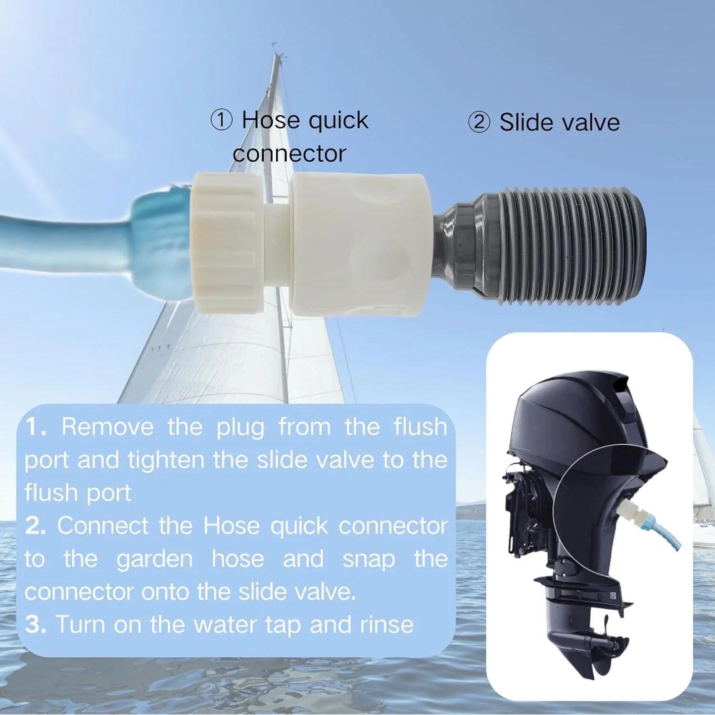 Outboard Flush Kit for Mercury/Suzuki/Yamaha Outboard Motors