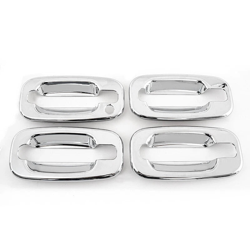 Chrome Half Mirror Cover Cap & Door Handle Cover Trim for 1999-2006 GMC Yukon XL