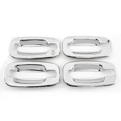 Chrome Half Mirror Cover Cap & Door Handle Cover Trim for 1999-2006 GMC Yukon XL
