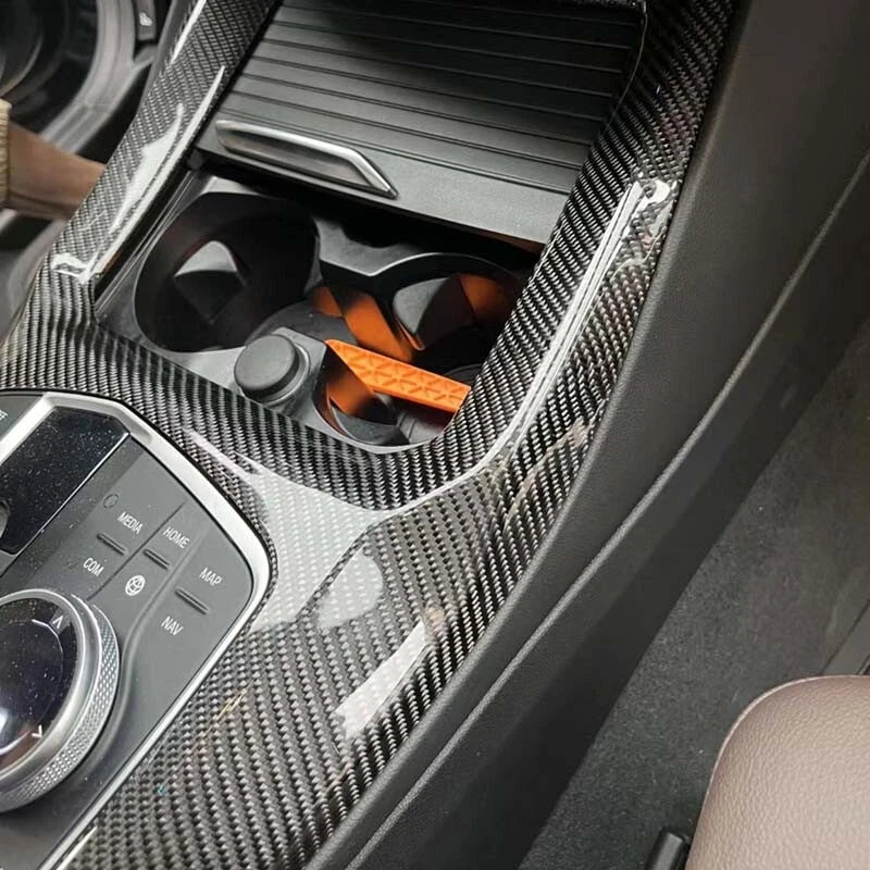 Real Carbon Fiber Gear Shift Panel Frame Replace Cover For BMW X3 X4 X3M X4M G01