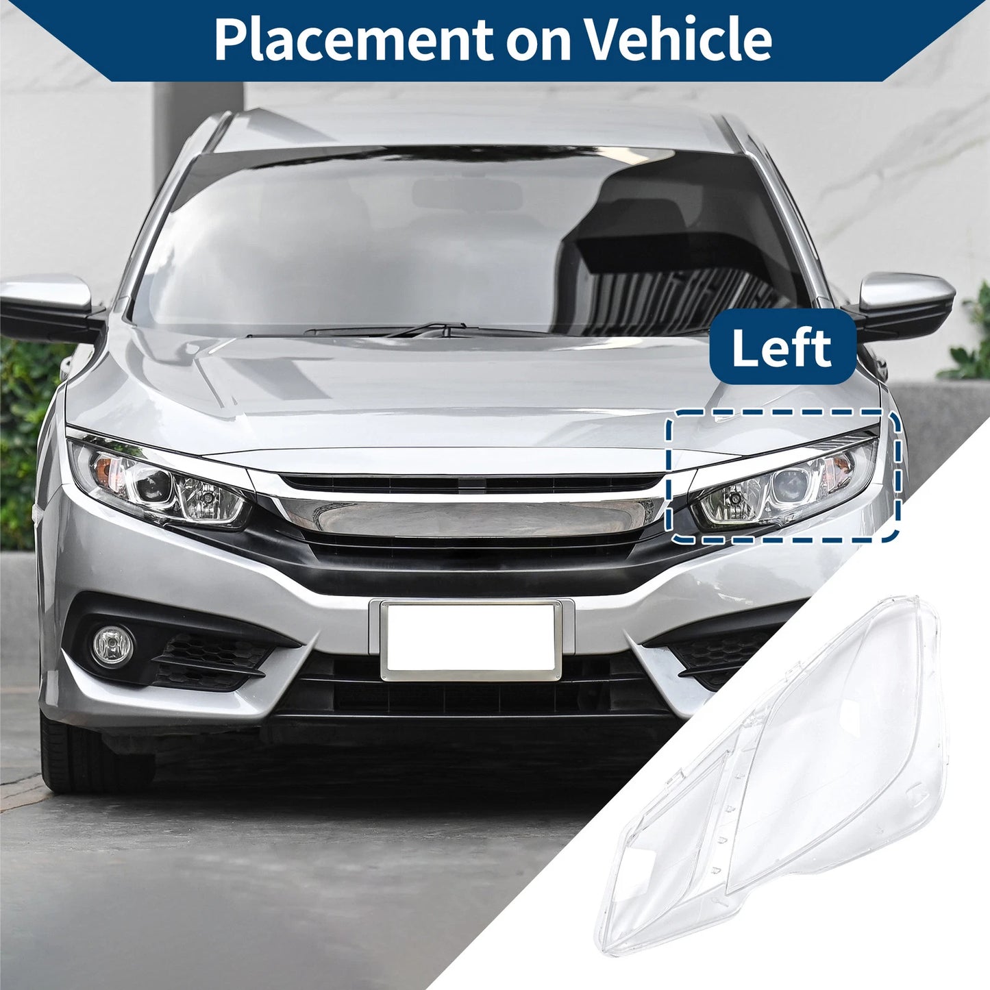 Car Front Left Headlight Lens Cover for Mercedes-Benz (2003-2011)