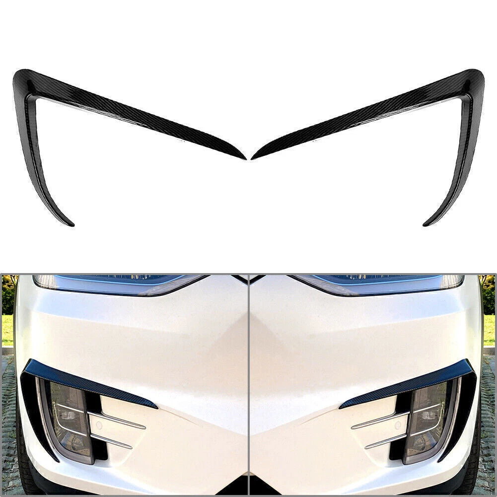 Carbon Fiber Front Fog Light Eyebrow Covers for Tesla Model X (2015-2020)
