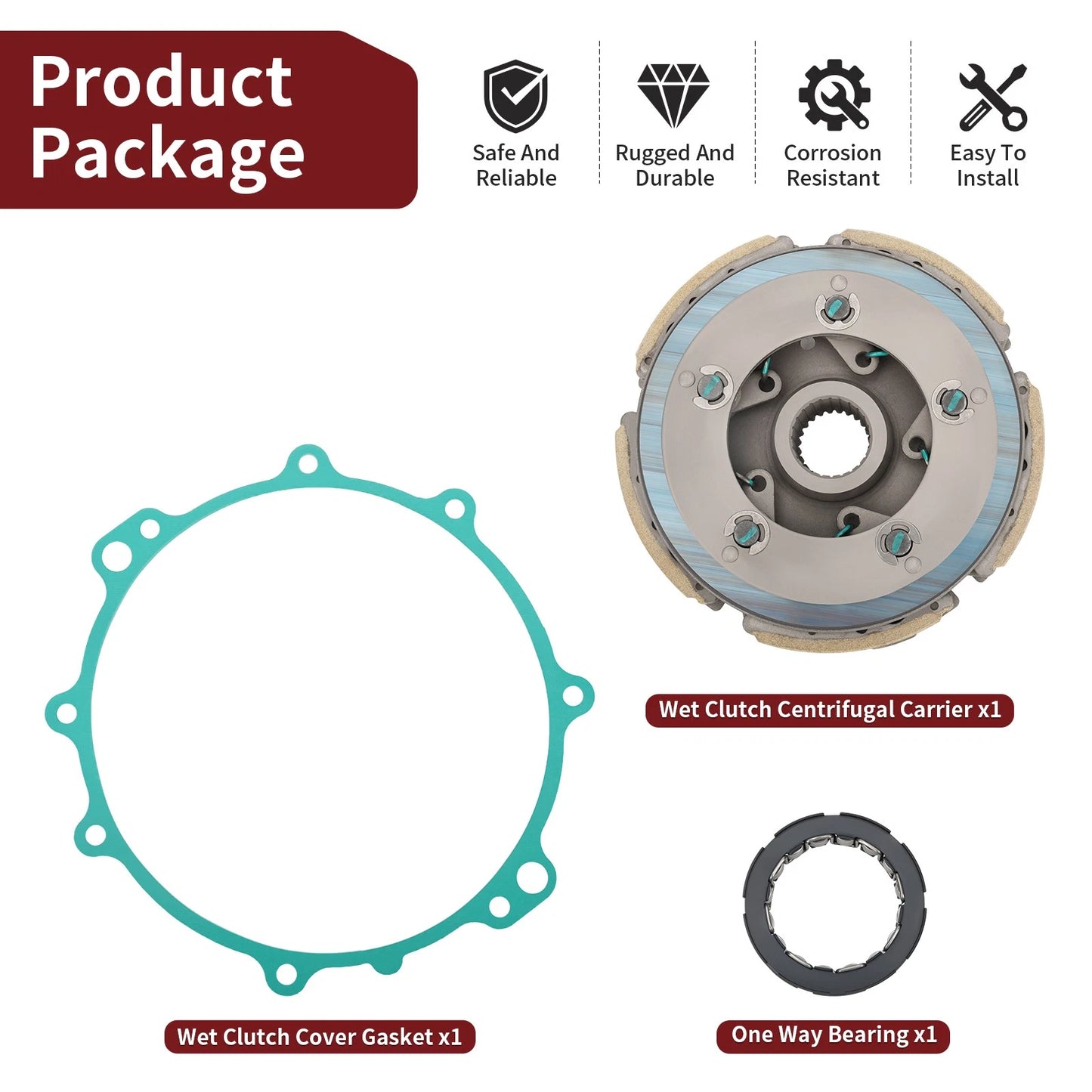 Wet Clutch Centrifugal Carrier w/ Bearing Kit for Yamaha Wolverine/Rhino 450