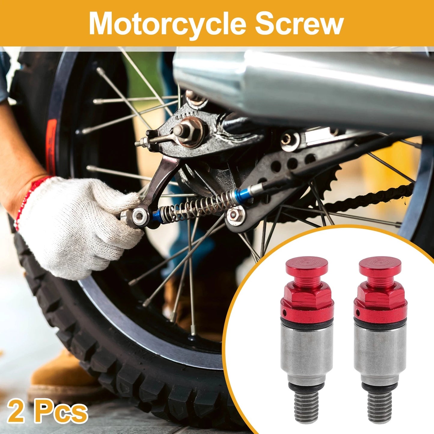 2 x Fork Air Bleeder Valve M5x0.8 Metal Red for Motorcycle