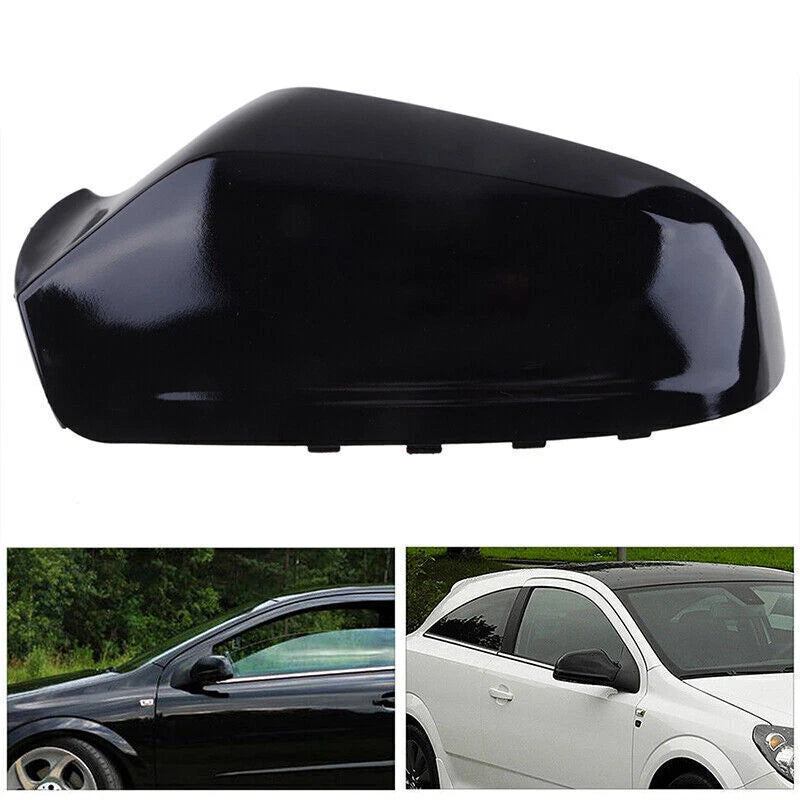Left Side Mirror Cover Glossy Black for OPEL Astra Coupe, Saturn Astra (2004-2010)