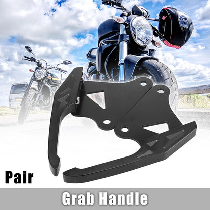 Pair Motorcycle Rear Seat Passenger Grab Bars Handle Black for Honda MSX125