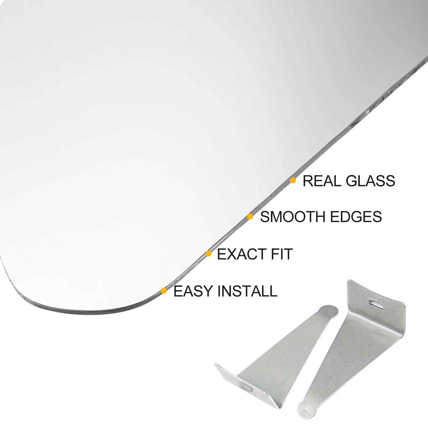 Heated Left Side Mirror Glass Replacement for Hyundai Sonata (2016-2017)