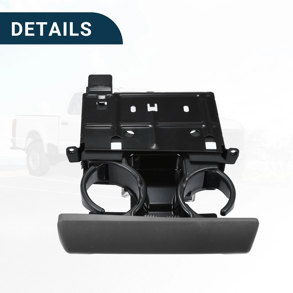 Cup Holder for Ford F-250 Super Duty (2005-2007) Gray Black 1 x Pc