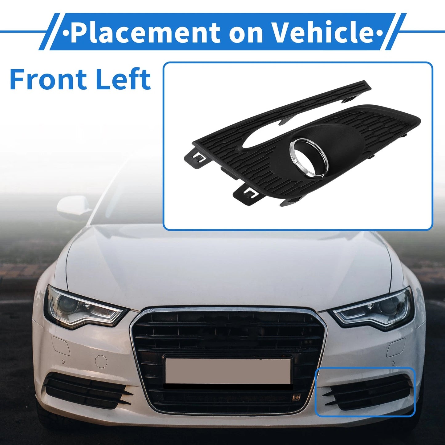 1 Pc Car Front Left Fog Light Grill for Chevrolet Cruze (2017-2018)