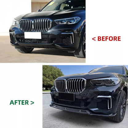 Bumper Splitter Lip for BMW X5 G05 M Sport (2019-2023) Gloss Black
