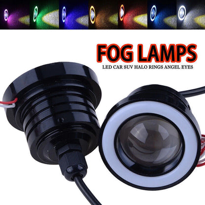 2.5" Universal COB Purple Fog Light Projector for Car Halo Angel Eyes LED