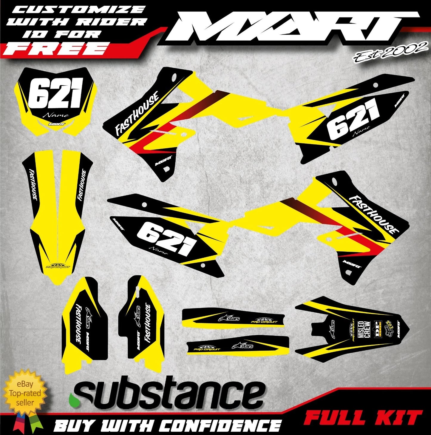 Custom Graphics Full Kit for Suzuki RMZ 450 (2018-2021)